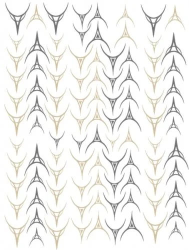 Nagelsticker - Aufkleber selbstklebend - Nail Sticker - gold schwarz French Edel